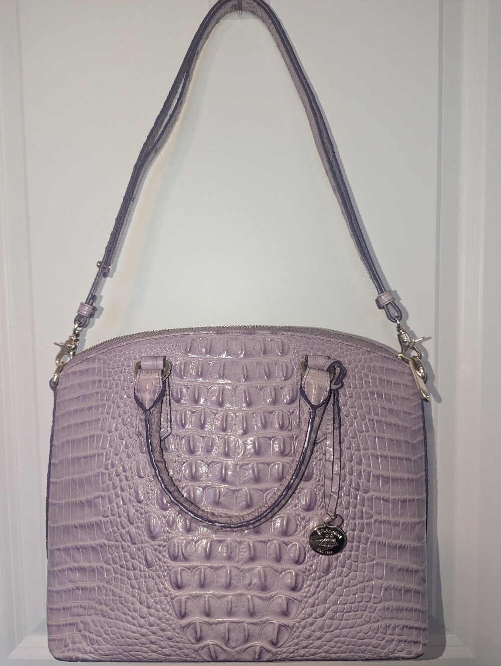 BRAHMIN DUXBURY SATCHEL LAVENDER - Picture 10 of 14